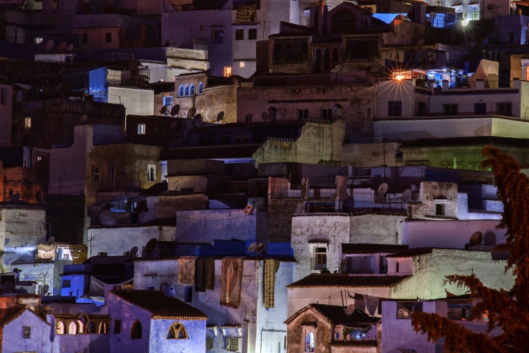 Marocco, CHEFCHAOUEN: Titolo cafone anni 80: Chefchaouen by Night