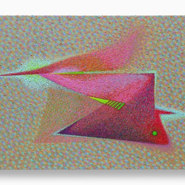 Accordi irreali in CMY, 2020, acrilico su tela, 50 x 70 cm